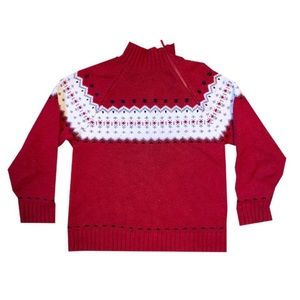 100% Wool Turtleneck Skii Sweater